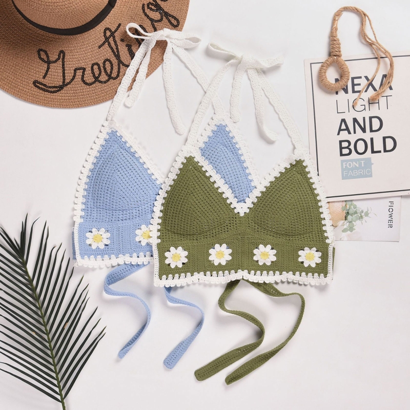 A Bathing Ape Camo - Sexy Bikini Crop Top donna Crochet