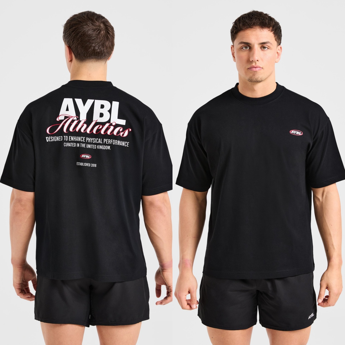 Streetwear Gym Brand - T-Shirt Oversize con Scritta Atletica, Moda