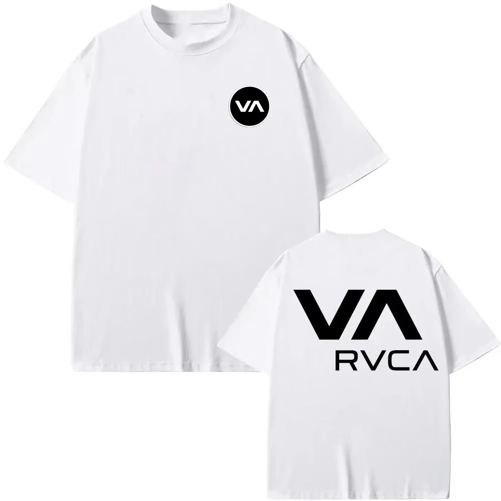 Streetwear Brand Tees - T-shirt RVCA Nera Estiva in Cotone