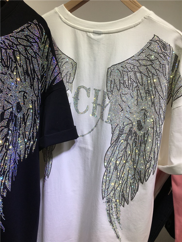 L-4XL Oversize strass Angel Wi - Streetwear Brand Tees recensione e prezzo