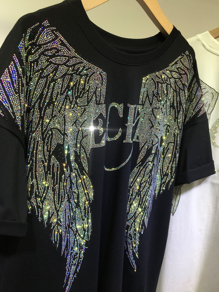 L-4XL Oversize strass Angel Wi - Streetwear Brand Tees recensione e prezzo